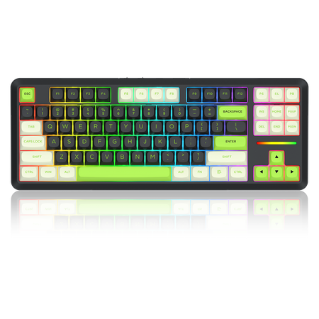 WILDSLASH K734BWG-RGB-PRO 3 Modes Connection TKL Mechanical Gaming Keyboard