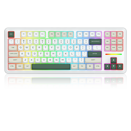 WILDSLASH K734WCG-RGB-PRO 3 Modes Connection TKL Mechanical Gaming Keyboard