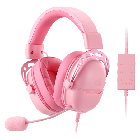 Redragon H376 Aurora Wired Gaming Headset, Virtual 7.1 Surround Sound, 40mm Drivers, in-line Control with EQ Mode, Over-Ear Headphones Works for PC/PS5/NS