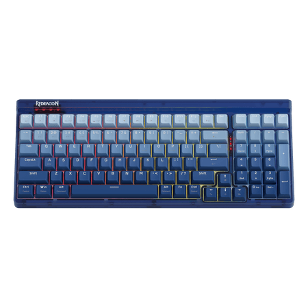 Redragon K656 PRO 3-Mode Wireless RGB Gaming Keyboard, 100 Keys Mechanical Keyboard w/Translucent Board, Hot-Swappable Socket, Sound Absorbing Foam & Custom Tactile Switch, Gradient BlueMade
