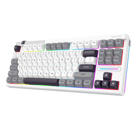 Redragon K729 PRO 80% Wireless Gasket RGB Gaming Keyboard, 3-Mode TKL Mechanical Keyboard w/Knob Control, Mix-Color PBT Keycaps, Hot-Swap South-Facing Socket & 5-Layer Dampener, Custom Silent Switch