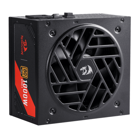 Redragon RGMS-1000W PRO 80+ Gold 1000 Watt Power Supply w/Upgraded ATX 3.1 & PCIe 5.1 Fully Modular, Compact 150mm Size, Smart ECO Low Noise Fan, 100% Japanese Capacitors, Full Mod Cables