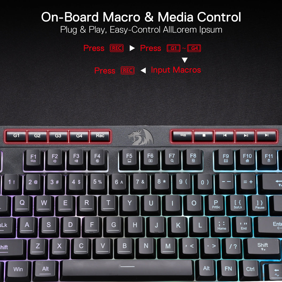 SHIVA K515 Membrane Gaming Keyboard – REDRAGON ZONE