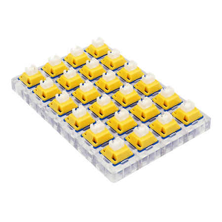 Redragon A113 Bullet-B Tactile Mechanical Switch, Hot-Swappable DIY Keyboard Clicky Switch Mod, 50 Million Click(24 pcs Switches, Keycap + Switch Puller)