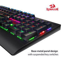 Redragon K557 RGB Backlit Waterproof Mechanical Gaming Keyboard with Blue Switches, Anti-ghosting 104 Keys