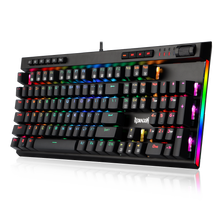 Redragon K580-PRO RGB Backlit Mechanical Gaming Keyboard 104 Keys Anti-ghosting with Macro Keys & Dedicated Media Controls, Onboard Macro Recording (Optical Brown Switches)