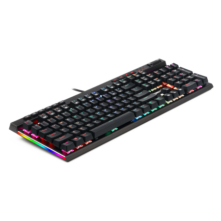 Redragon K580-PRO RGB Backlit Mechanical Gaming Keyboard 104 Keys Anti-ghosting with Macro Keys & Dedicated Media Controls, Onboard Macro Recording (Optical Brown Switches)