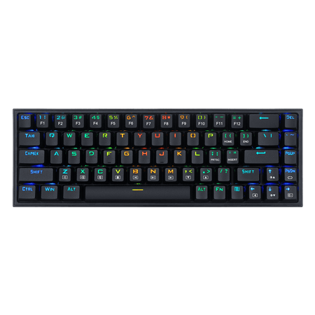 Redragon K631 Castor 65% Wired RGB Gaming Keyboard, 68 Keys Hot-Swappable Compact Mechanical Keyboard w/100% Hot-Swap Socket, Free-Mod Plate Mounted PCB & Dedicated Arrow Keys, Quiet Red Linear Switch