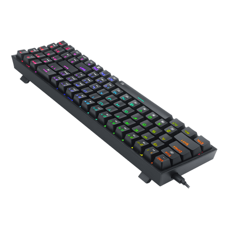 Redragon K628 Pollux 75% Wired RGB Gaming Keyboard, 78 Keys Hot-Swappable Compact Mechanical Keyboard w/100% Hot-Swap Socket, Free-Mod Plate Mounted PCB & Dedicated Arrow Keys and Numpad, Red Switch