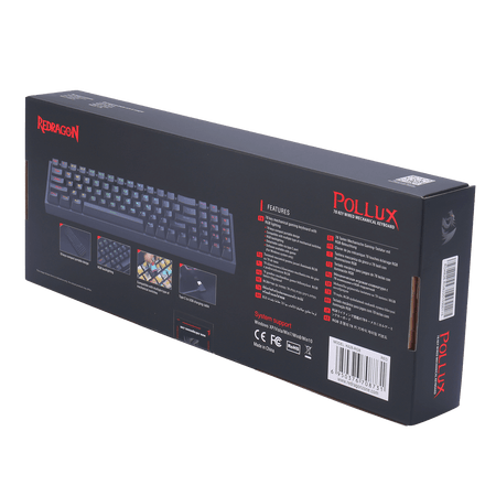 Redragon K628 Pollux 75% Wired RGB Gaming Keyboard, 78 Keys Hot-Swappable Compact Mechanical Keyboard w/100% Hot-Swap Socket, Free-Mod Plate Mounted PCB & Dedicated Arrow Keys and Numpad, Red Switch