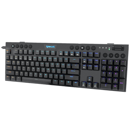 Redragon K618 Horus Wireless RGB Mechanical Keyboard, Bluetooth/2.4Ghz/Wired Tri-Mode Ultra-Thin Low Profile Gaming Keyboard w/No-Lag Cordless Connection