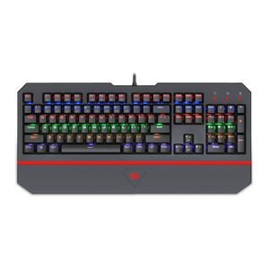Redragon® K558 ANALA Rainbow Mechanische Gaming Tastatur QWERTY mit Beleuchtung, auswechselbaren Tasten, 104 Tasten mit USB Kabel für PC Laptop