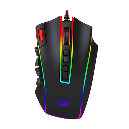 Redragon M990 MMO Gaming Mouse, 32000 DPI High Precision Wired RGB Gamer Mouse w/23 Programmable Buttons, 16 Side Macro Keys, Software Supports, Aluminum Base
