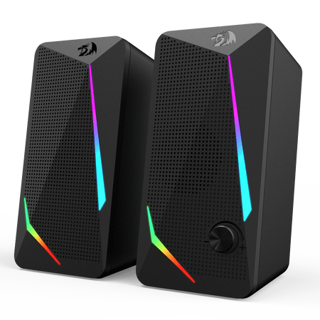 Redragon GS510 Waltz Gaming Speaker 2.0 Channel PC Computer Stereo Speaker with 4 Colorful LED Backlight Modes