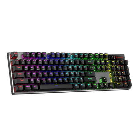 Redragon K556 PRO Upgraded Wireless RGB Gaming Keyboard, BT/2.4Ghz Tri-Mode Aluminum Mechanical Keyboard w/No-Lag Connection, Hot-Swap Linear Quiet Red Switch