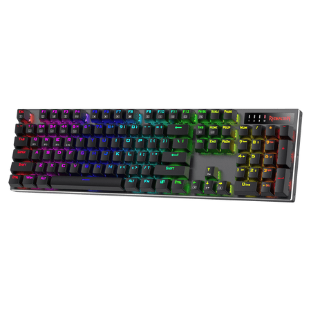 Redragon K556 PRO Upgraded Wireless RGB Gaming Keyboard, BT/2.4Ghz Tri-Mode Aluminum Mechanical Keyboard w/No-Lag Connection, Hot-Swap Linear Quiet Red Switch