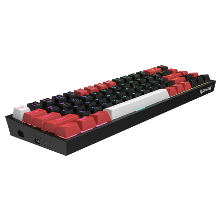 Redragon K631 PRO 65% 3-Mode Wireless RGB Gaming Keyboard, 68 Keys Hot-Swappable Compact Mechanical Keyboard w/Hot-Swap Free-Mod PCB Socket & Dedicated Arrow Keys, Quiet Red Linear Switch