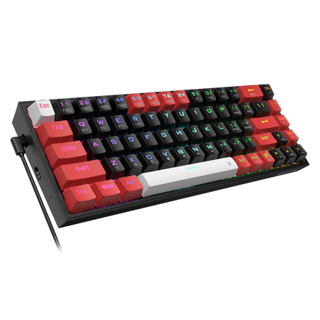 Redragon K631 PRO 65% 3-Mode Wireless RGB Gaming Keyboard, 68 Keys Hot-Swappable Compact Mechanical Keyboard w/Hot-Swap Free-Mod PCB Socket & Dedicated Arrow Keys, Quiet Red Linear Switch