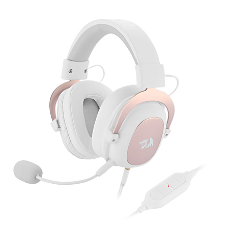 Redragon H510 ZEUS WHITE Gaming Headset 7.1 Surround Sound Memory Foam Ear Pads - 53MM Drivers
