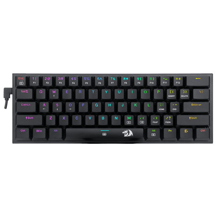 Redragon K614 Anivia 60% Ultra Thin Wired Mechanical Keyboard, Slim Compact 61 Keys RGB Gaming Keyboard w/Low Profile Linear Red Switches and Double-Shot Keycaps for Fast & Accurate Actuation