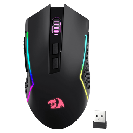 Redragon M693 Wireless Bluetooth Gaming Mouse, 8000 DPI Wired/Wireless Gamer Mouse w/ 3-Mode Connection, BT & 2.4G Wireless, 7 Macro Buttons, Durable Power Capacity and RGB Backlight for PC/Mac/Laptop