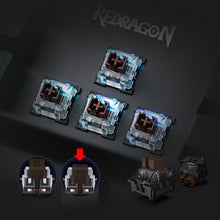 Redragon K580-PRO RGB Backlit Mechanical Gaming Keyboard 104 Keys Anti-ghosting with Macro Keys & Dedicated Media Controls, Onboard Macro Recording (Optical Brown Switches)