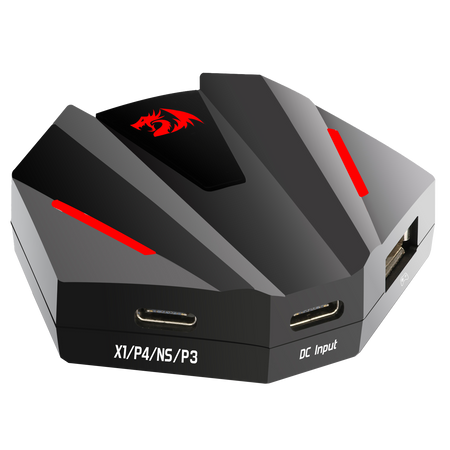 Redragon GA250 Vulcan Keyboard and Mouse Adapter for PS3/4, NS and Xbox One, LED Gaming Console Converter Compatible with Nintendo Switch, Play Station3/4(Pro/Slim), Xbox One, Supports 2.4Ghz Wireless Connection