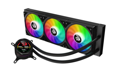 REDRAGON CCW-1017 360 CPU Liquid Cooler With Temperature Display 3x 12cm RGB Fans