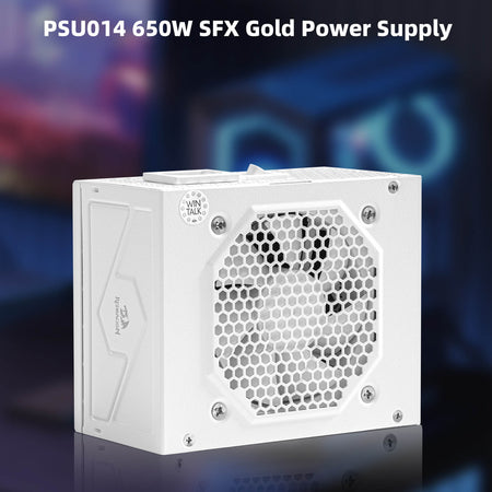 Redragon PSU014 80+ Gold 650 Watt SFX Fully Modular Power Supply, 80 Plus Certified, 100% Japanese Capacitors & Low Noise Smart-ECO 0 RPM Fan, Full Mod Cables w/ATX Compatible Panel, White