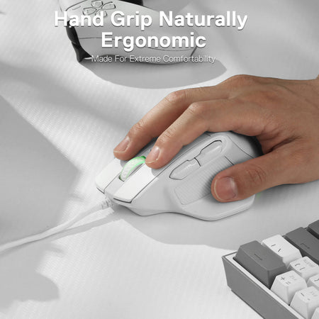 Redragon M806 Bullseye Gaming Mouse, 7 Programmable Buttons Wired RGB Gamer Mouse w/Ergonomic Natural Grip Build, Software Supports DIY Keybinds & Backlit