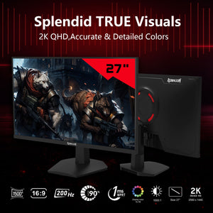 REDRAGON MIRROR-II 27 inch 200Hz IPS QHD Gaming Monitor GM27X5QIPS