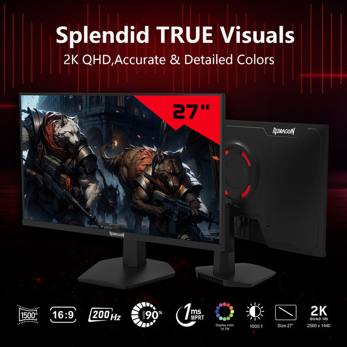 REDRAGON MIRROR-II 27 inch 200Hz IPS QHD Gaming Monitor GM27X5QIPS
