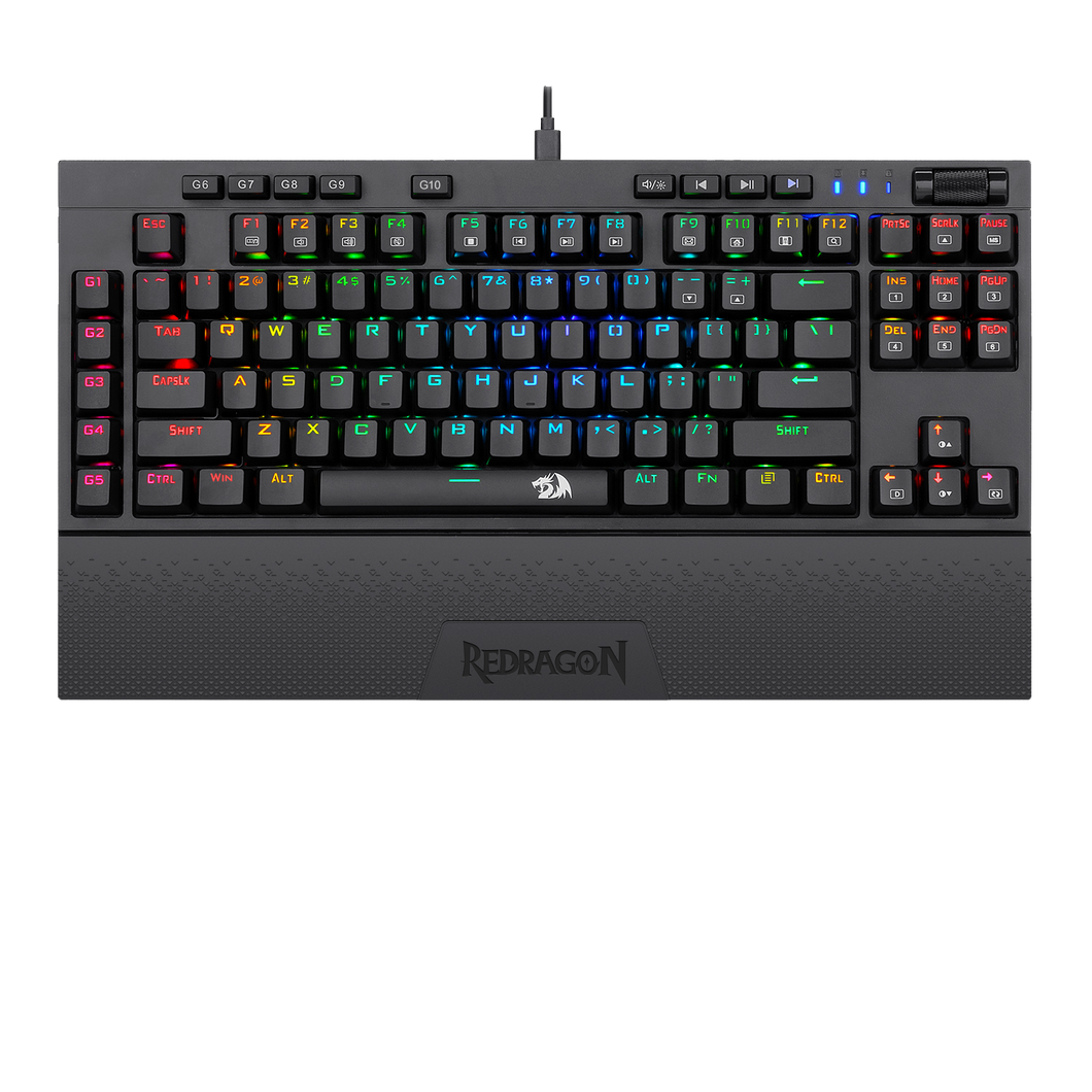 Redragon K596 VISHNU 87 Keys TKL Wired RGB Mechanical Gaming Keyboard