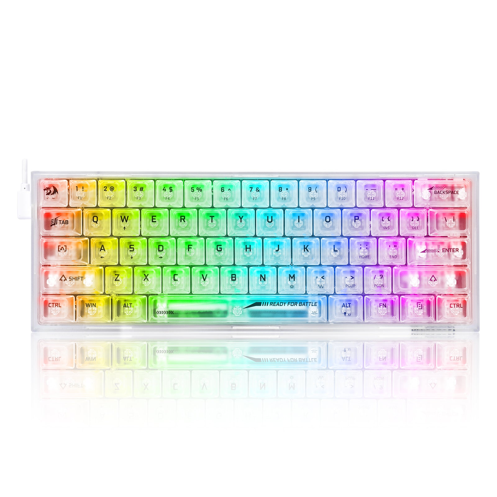 Redragon Fizz K617 SE 60% Full-Transparent Wired RGB Gaming Keyboard –  Redragonshop