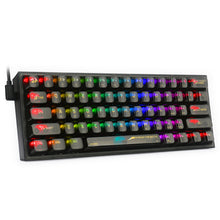 Redragon K617CTB-RGB 60% Wired RGB Gaming Keyboard, 61 Keys Compact Full-Transparent Mechanical Keyboard