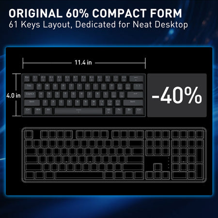 Fizz K617-RGB-M Wired 61 keys Rapid trigger magnetic keyboard