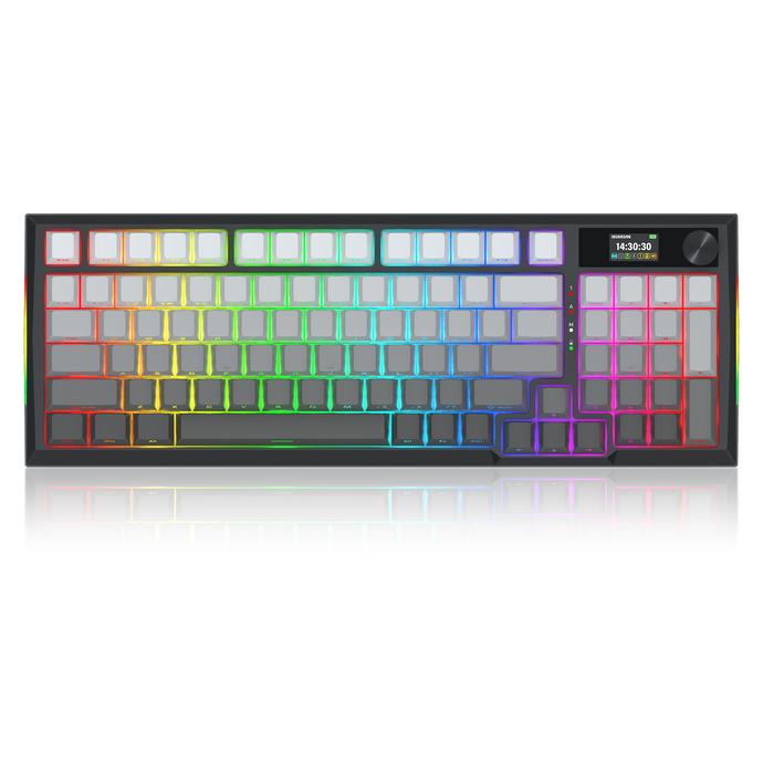 K725SP-RGB-PRO 98+1 3-modes Gasket mechanical keyboard with LCD display