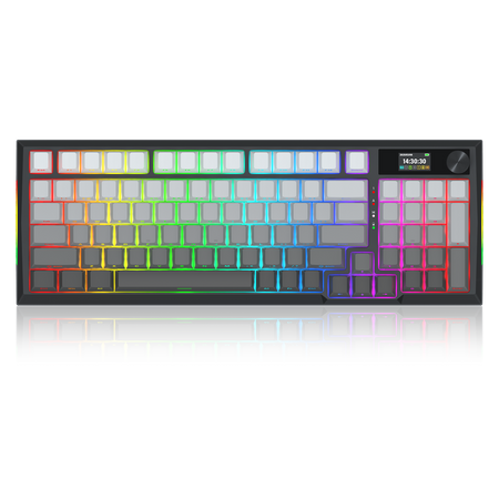 K725SP-RGB-PRO 98+1 3-modes Gasket mechanical keyboard with LCD display