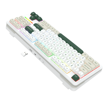 WILDSLASH K734WCG-RGB-PRO 3 Modes Connection TKL Mechanical Gaming Keyboard