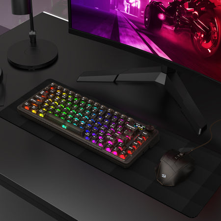 HORIUM K751CTB-RGB-PRO 3 MODES 75% GASKET MOUNTED QMK MECHANICAL KEYBOARD