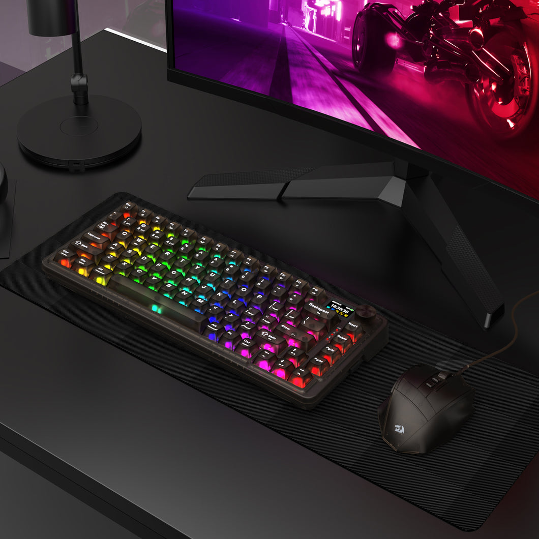 HORIUM K751CTB-RGB-PRO 3 MODES 75% GASKET MOUNTED QMK MECHANICAL KEYBOARD