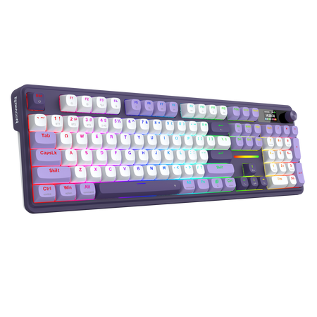 Redragon K762WP-RGB-PRO 3-Modes 104 Gasket Mechanical Keyboard with LCD Display