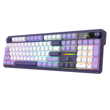 Redragon K762WP-RGB-PRO 3-Modes 104 Gasket Mechanical Keyboard with LCD Display