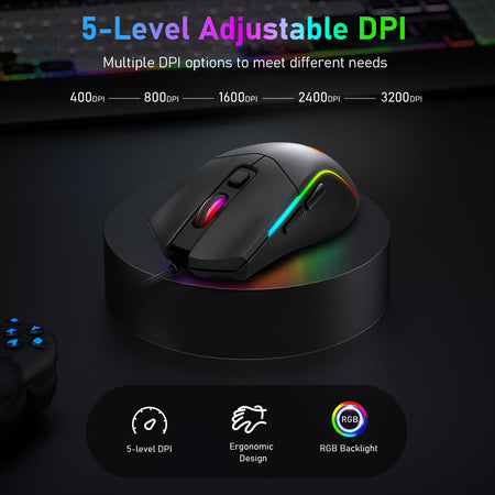 BAT M731  WIRED RGB GAMING MOUSE