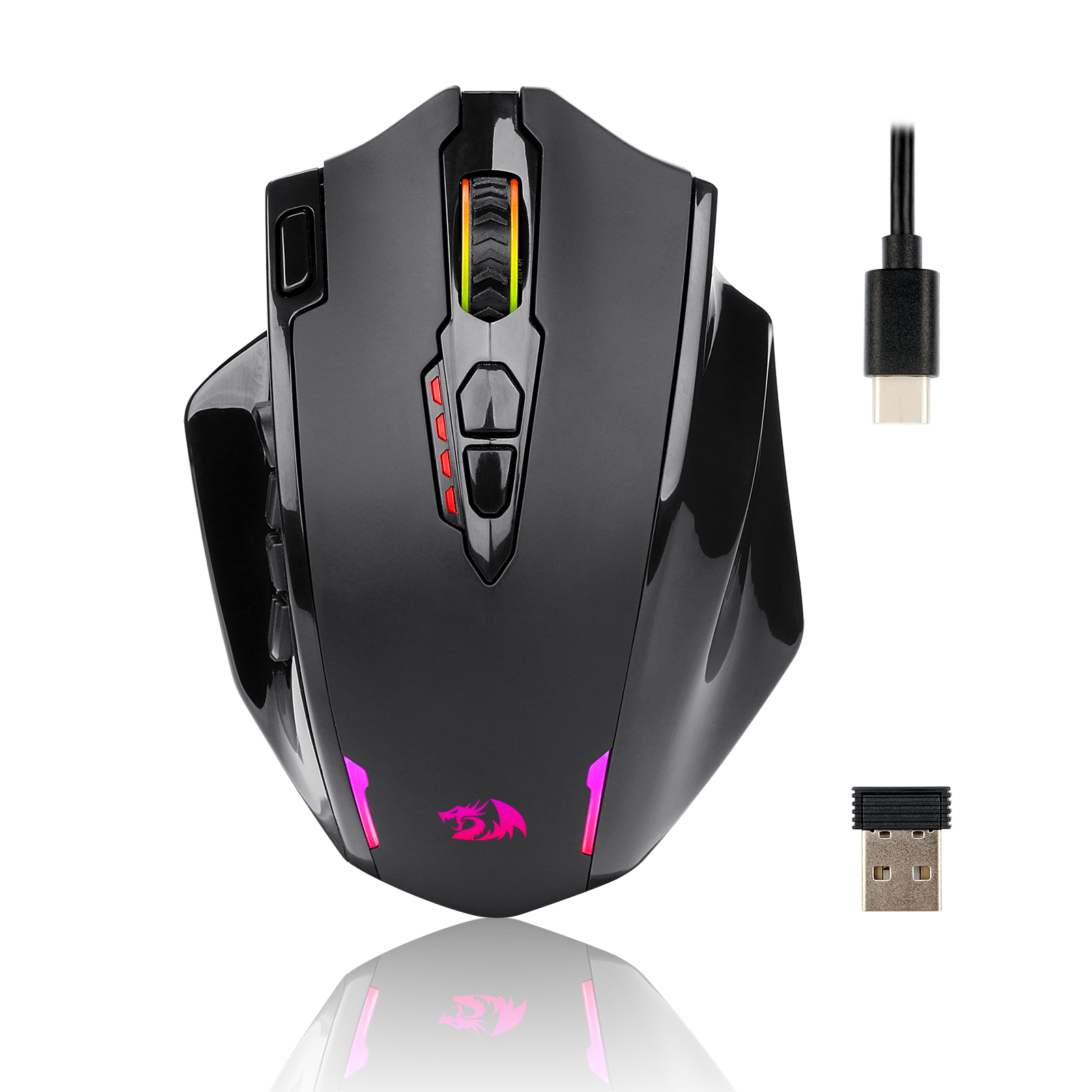 Redragon M913 Impact Elite Wireless Gaming Mouse, 16000 DPI Wired