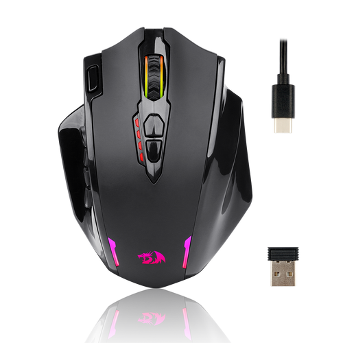 Redragon M913 Impact Elite Wireless Gaming Mouse, 16000 DPI Wired/Wireless RGB Gamer Mouse with 16 Programmable Buttons