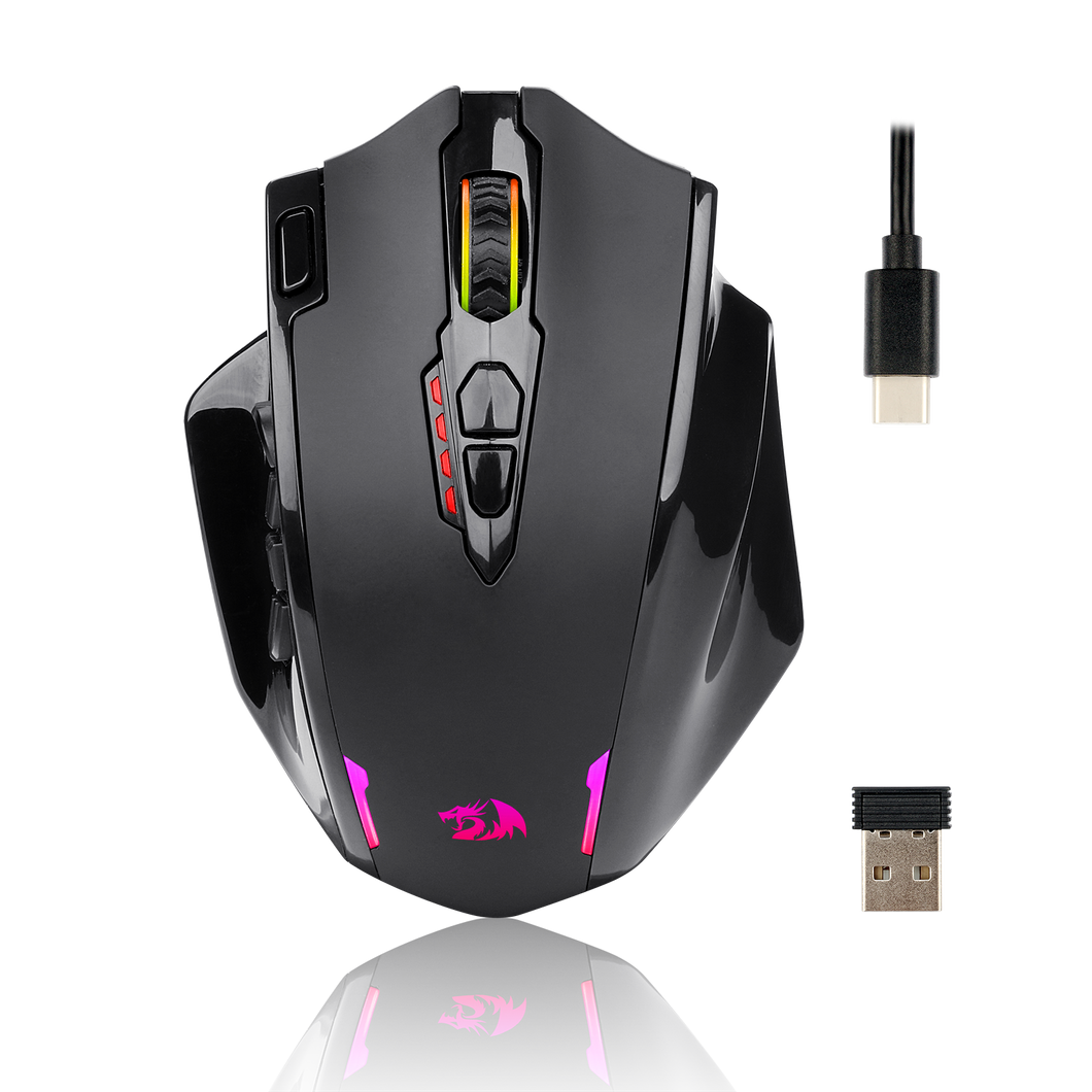 Redragon M913 Impact Elite Wireless Gaming Mouse, 16000 DPI Wired/Wireless RGB Gamer Mouse with 16 Programmable Buttons