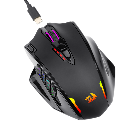 Redragon M913 Impact Elite Wireless Gaming Mouse, 16000 DPI Wired/Wireless RGB Gamer Mouse with 16 Programmable Buttons