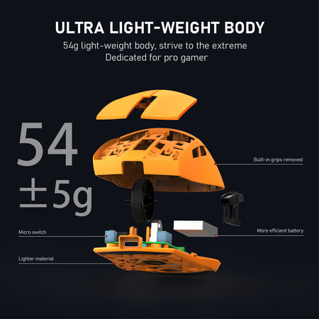 KING M916OB-ULT ULTRA LIGHT-WEIGHT 3 MODES CONNECTION GAMING MOUSE