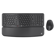 Redragon BS7162 Wireless Keyboard and Mouse Combo, 108 Keys 2.4Ghz Wireless Low-Profile Membrane Keyboard w/Sloping Comfy Design, Wrist Rest, 4000 DPI Max Ergonomic Mouse